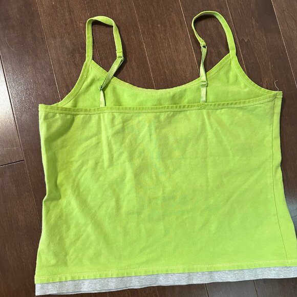 L GREEN TANK with grey detail at bottom - Picture 2 of 5